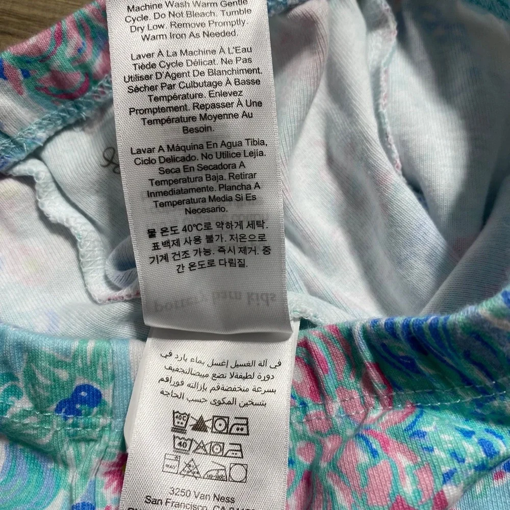 Lilly Pulitzer For Pottery Barn Kids Girls Floral‎ Pajama Pants Size 4 EUC